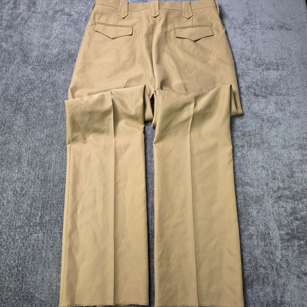 Circle S Western Dress Pants Trousers Brown Rockabilly Mens 36x37 Unhemmed